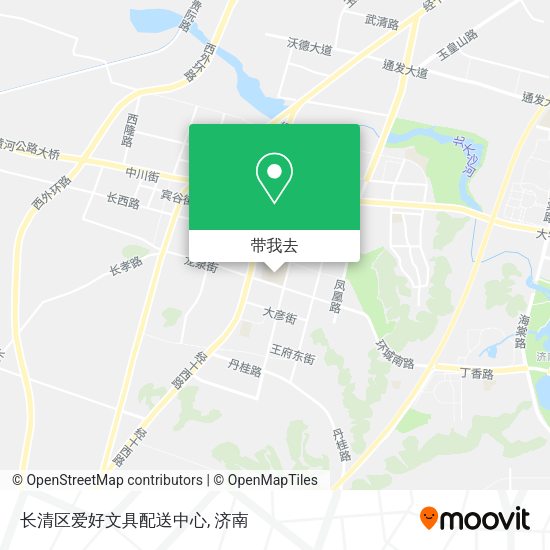 长清区爱好文具配送中心地图