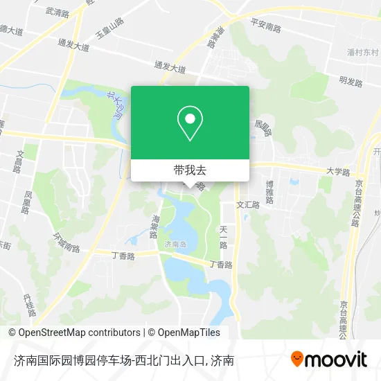 济南国际园博园停车场-西北门出入口地图