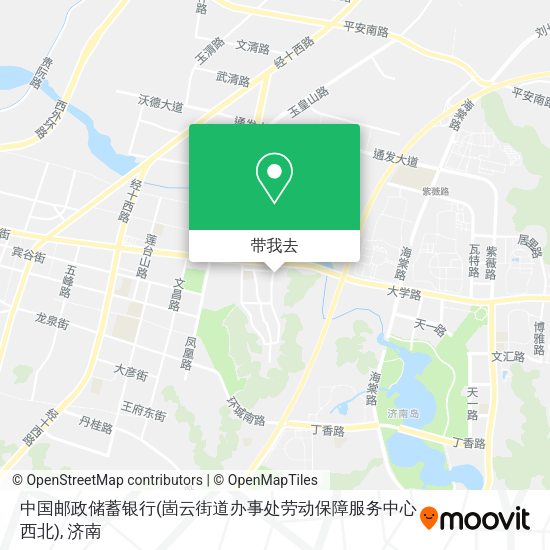 中国邮政储蓄银行(崮云街道办事处劳动保障服务中心西北)地图