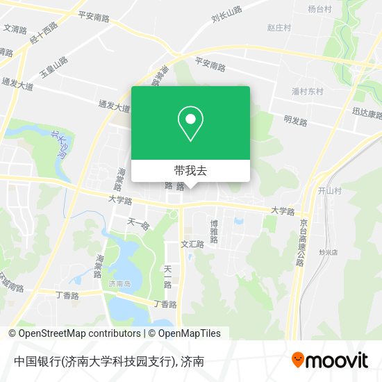 中国银行(济南大学科技园支行)地图