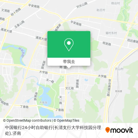 中国银行24小时自助银行(长清支行大学科技园分理处)地图