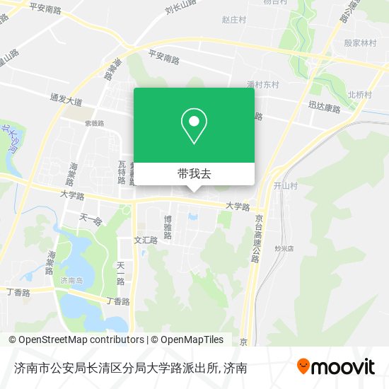 济南市公安局长清区分局大学路派出所地图
