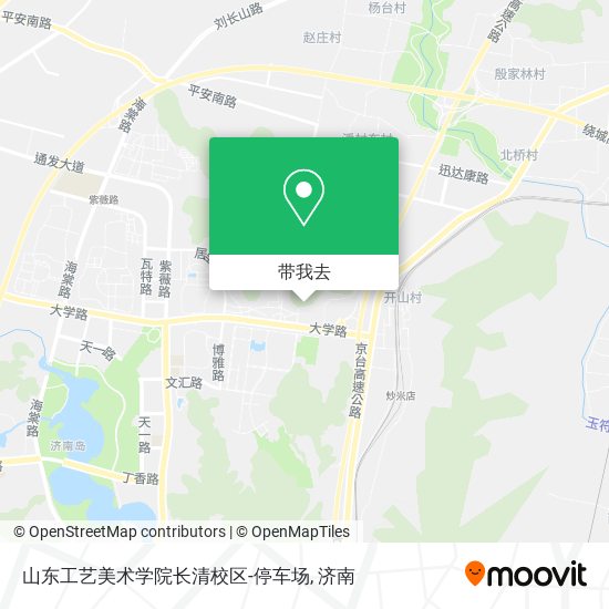 山东工艺美术学院长清校区-停车场地图