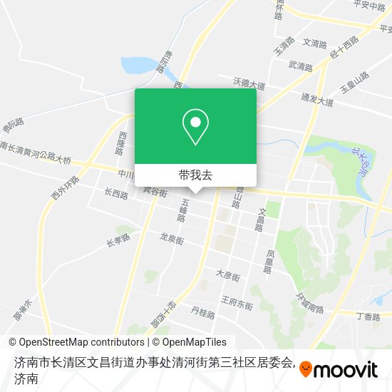 济南市长清区文昌街道办事处清河街第三社区居委会地图