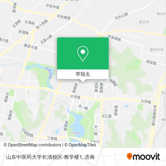 山东中医药大学长清校区-教学楼1地图