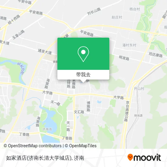 如家酒店(济南长清大学城店)地图