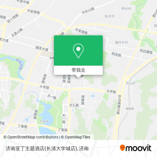 济南亚丁主题酒店(长清大学城店)地图
