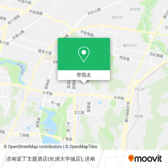 济南亚丁主题酒店(长清大学城店)地图