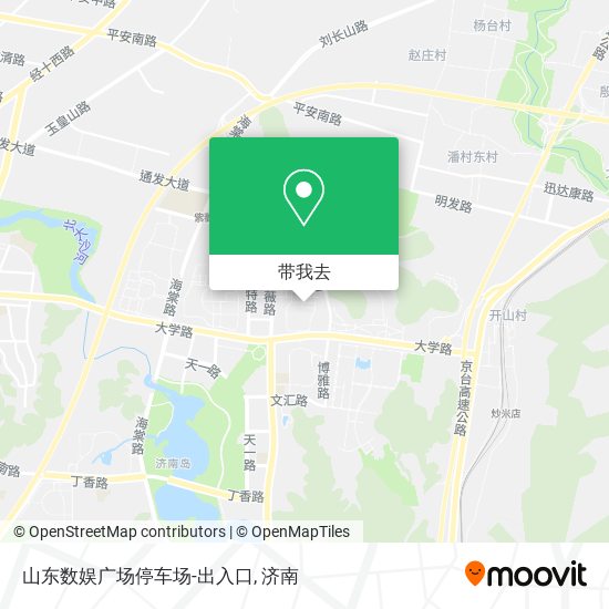 山东数娱广场停车场-出入口地图