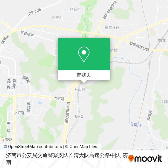 济南市公安局交通警察支队长清大队高速公路中队地图