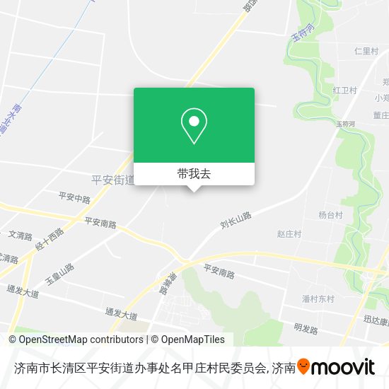 济南市长清区平安街道办事处名甲庄村民委员会地图