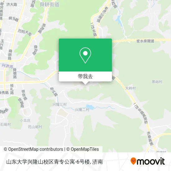 山东大学兴隆山校区青专公寓-6号楼地图