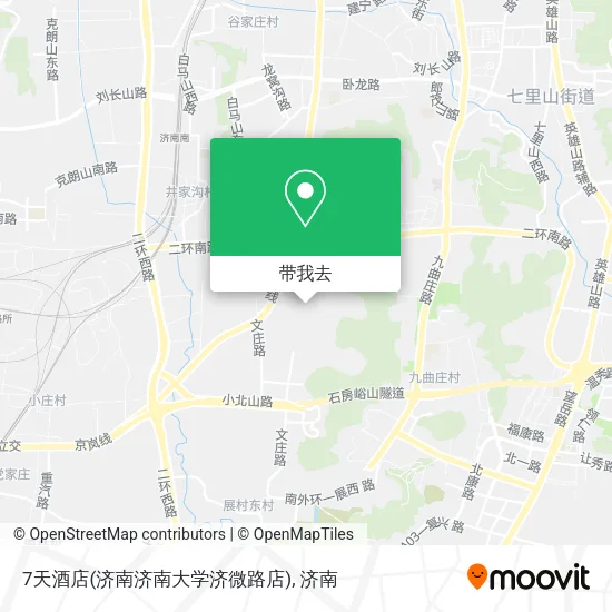 7天酒店(济南济南大学济微路店)地图