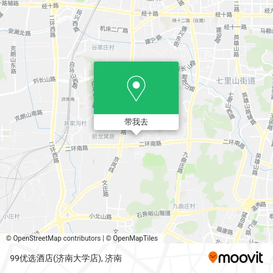 99优选酒店(济南大学店)地图