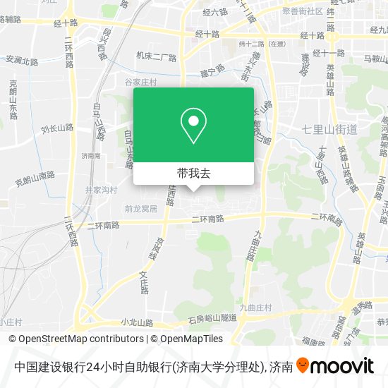 中国建设银行24小时自助银行(济南大学分理处)地图