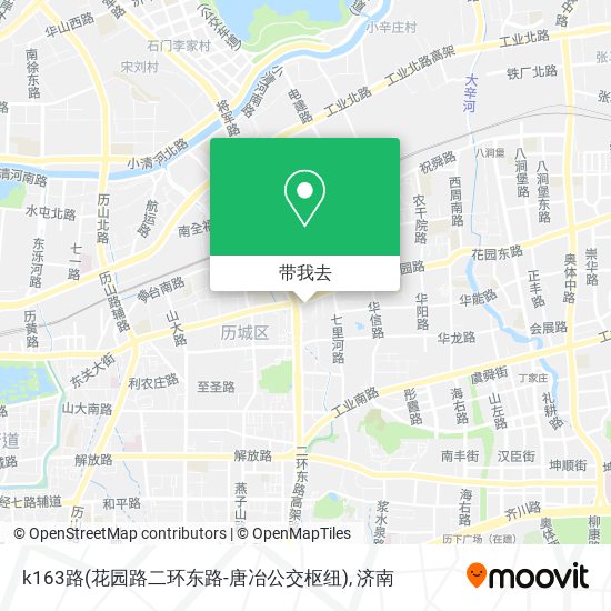 k163路(花园路二环东路-唐冶公交枢纽)地图