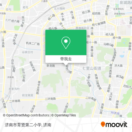 济南市育贤第二小学地图