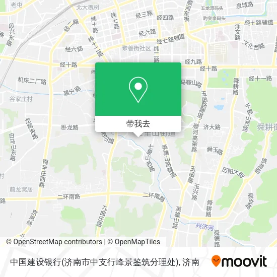 中国建设银行(济南市中支行峰景鉴筑分理处)地图