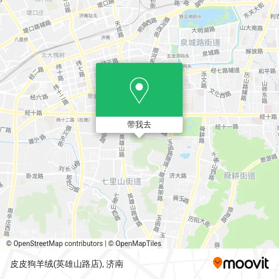 皮皮狗羊绒(英雄山路店)地图