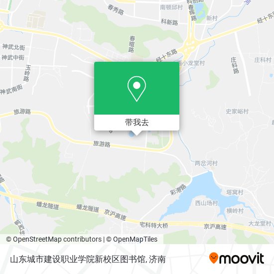 山东城市建设职业学院新校区图书馆地图