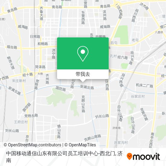 中国移动通信山东有限公司员工培训中心-西北门地图
