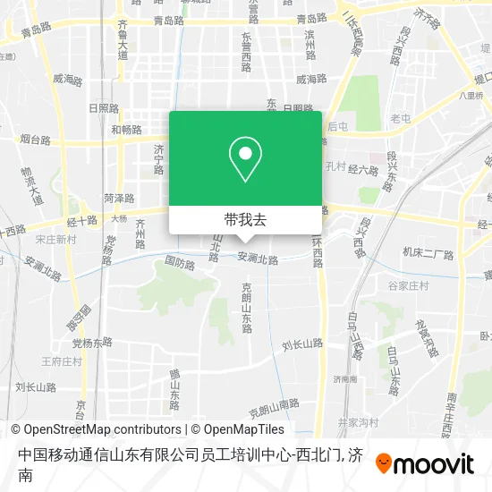 中国移动通信山东有限公司员工培训中心-西北门地图