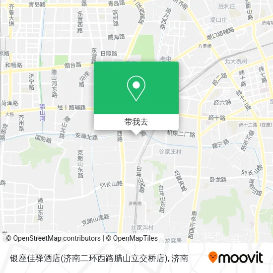 银座佳驿酒店(济南二环西路腊山立交桥店)地图
