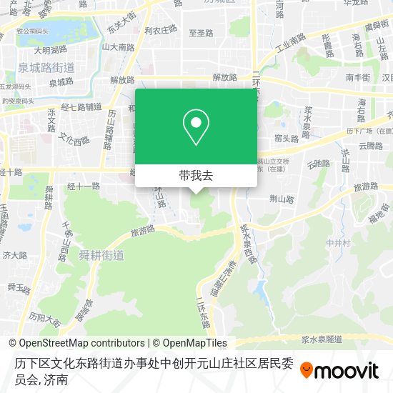 历下区文化东路街道办事处中创开元山庄社区居民委员会地图
