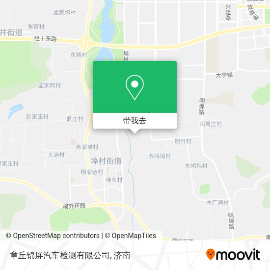 章丘锦屏汽车检测有限公司地图