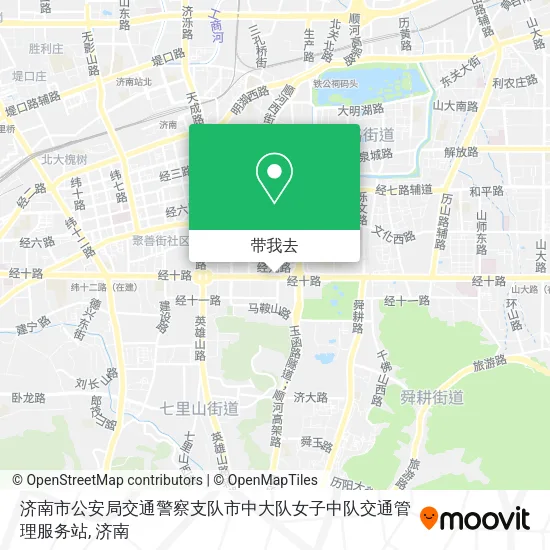 济南市公安局交通警察支队市中大队女子中队交通管理服务站地图