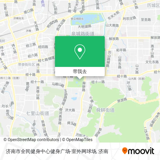 济南市全民健身中心健身广场-室外网球场地图