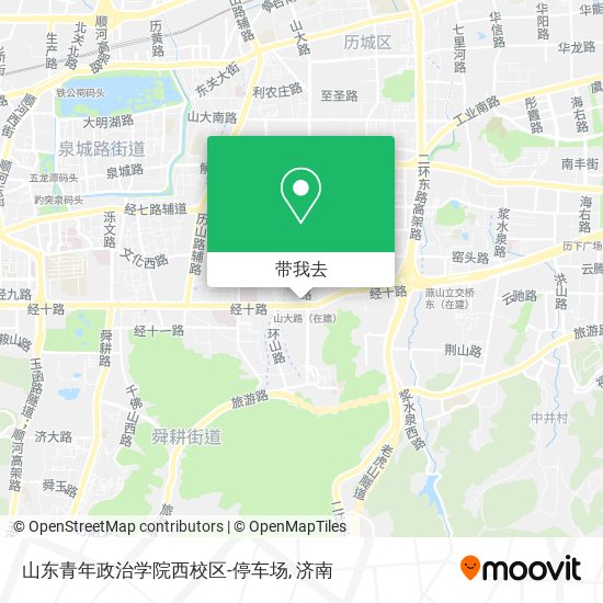 山东青年政治学院西校区-停车场地图