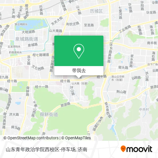山东青年政治学院西校区-停车场地图