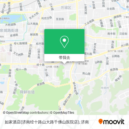 如家酒店(济南经十路山大路千佛山医院店)地图
