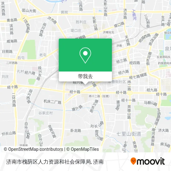 济南市槐荫区人力资源和社会保障局地图