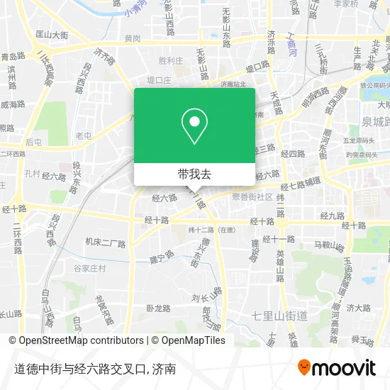 道德中街与经六路交叉口地图