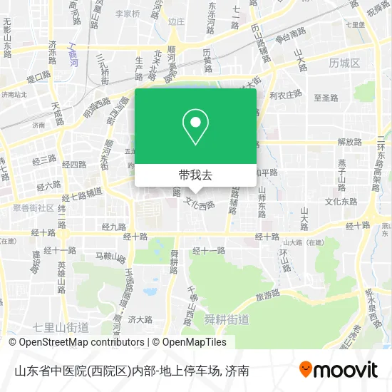 山东省中医院(西院区)内部-地上停车场地图