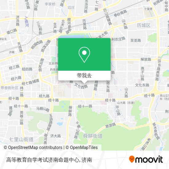 高等教育自学考试济南命题中心地图