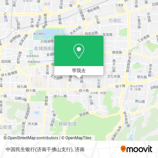 中国民生银行(济南千佛山支行)地图