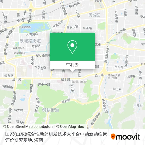 国家(山东)综合性新药研发技术大平合中药新药临床评价研究基地地图