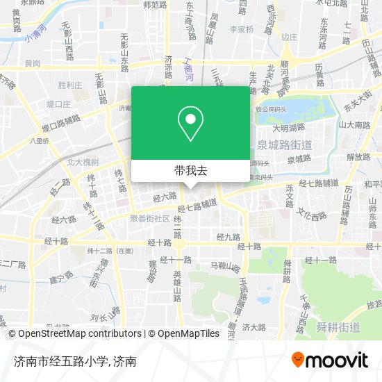 济南市经五路小学地图