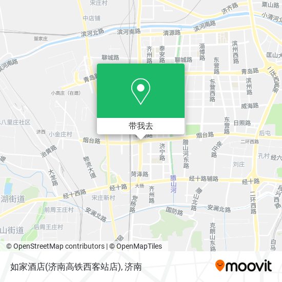 如家酒店(济南高铁西客站店)地图