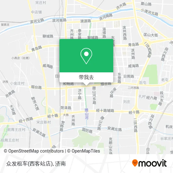 众发租车(西客站店)地图