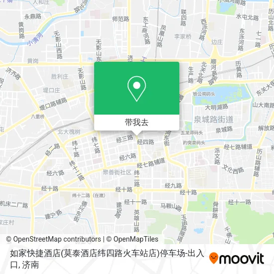如家快捷酒店(莫泰酒店纬四路火车站店)停车场-出入口地图
