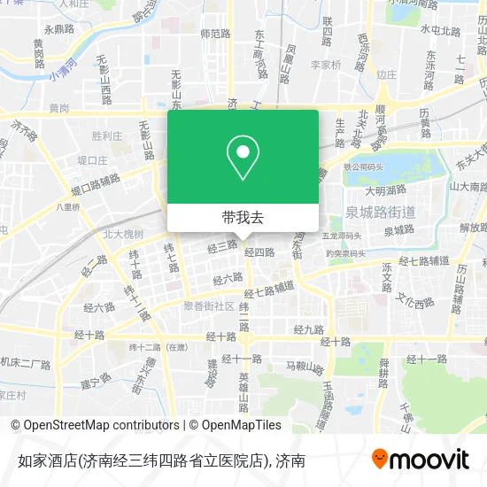 如家酒店(济南经三纬四路省立医院店)地图