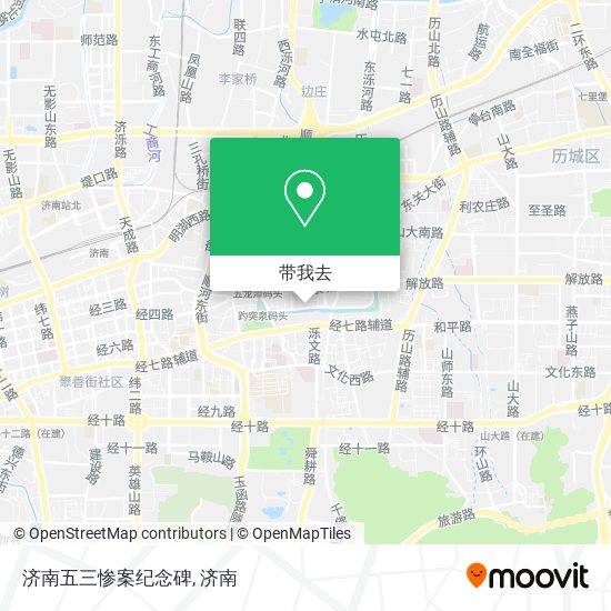 济南五三惨案纪念碑地图