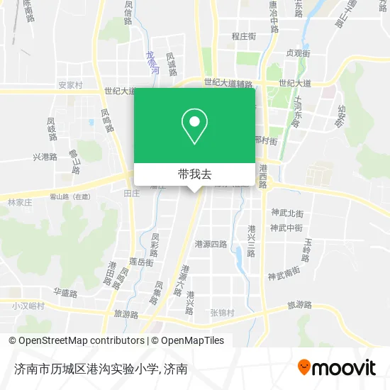 济南市历城区港沟实验小学地图