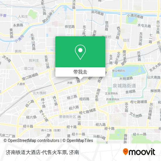 济南铁道大酒店-代售火车票地图