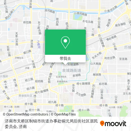 济南市天桥区制锦市街道办事处铜元局后街社区居民委员会地图