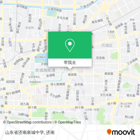 山东省济南泉城中学地图